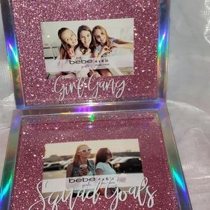 Two Glittery pink picture boxes